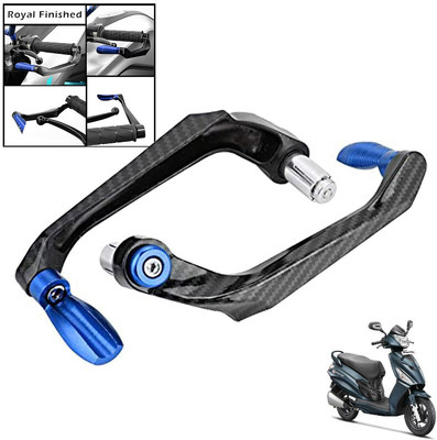 Generox Handlebar Brake Clutch Lever Hand Guard Protector GXcarbonLGBLUE155 Bike Crash Guard(Hero)