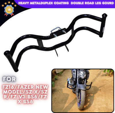 ENEMYT QX5 HEAVY METAL DOUBLE ROD LEG GUARD FOR YAHAMA FZ Bike Crash Guard(Yamaha)