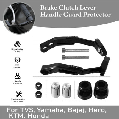 SHOWRIDE Bast Quality Clutch Levers Protector Guard Compatible with All Bikes (black) Bike Crash Guard(BMW Motorrad, Bajaj, Honda, KTM, Kawasaki, Yamaha, Suzuki)