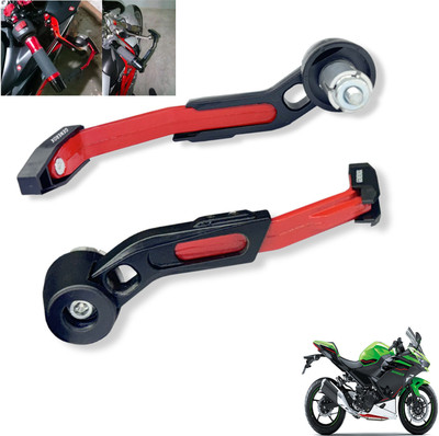 Generox CNC Aluminium Lever Guard Red For Ninja 250 Bike Crash Guard(Kawasaki)
