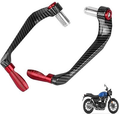 Generox Carbon Fiber Protective Lever Guard (RED) for All Bike Bike Crash Guard(Triumph)