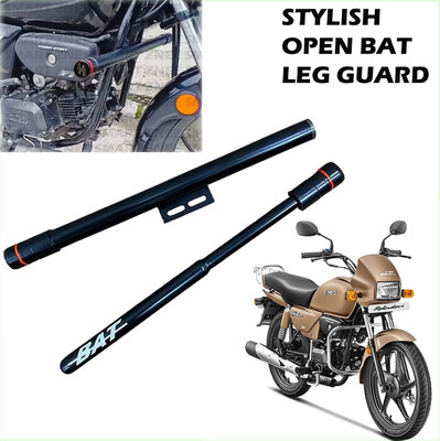 AXWee NEW Universal HEAVY STYLISH SINGLE ROD BAT OPEN LEG GUARD (For All Bike) Bike Crash Guard(Universal For Bike)