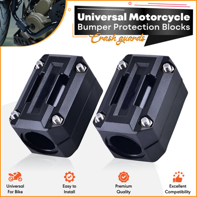 OBEROI'S TRADERS Motorcycle Crash Guard Sliders | Universal Bumper Protection Blocks (2 pcs)(Universal For Bike)