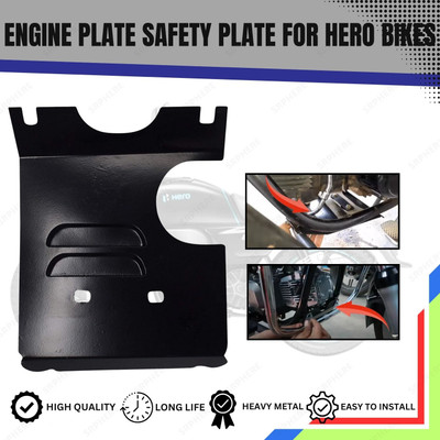 ENEMYT ENG2 GOOD QUALITY ENGINE PLATE SAFETY PLATE FOR HERO BIKES Bike Engine Guard(Hero)
