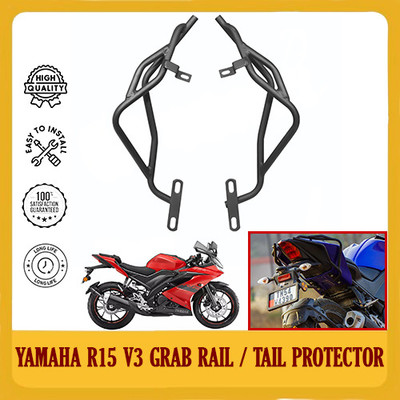 DAZZRIDE DZRD-X1 New Double Coating Quality Yamaha R15 V3 Grab Rail / Tail Protector Bike Crash Guard(Yamaha)
