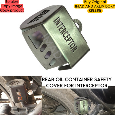 Aklin Boky SS REAR OIL BOX COVER FOR INTERCEPTOR Bike Crash Guard(Royal Enfield)