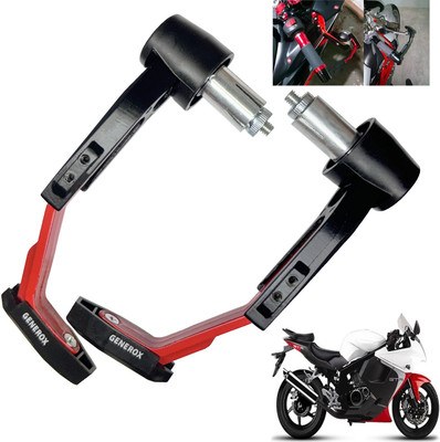 Generox Handle Protector Lever Guard for All Bike REDnBLACK_LG130 Bike Crash Guard(Hyosung)