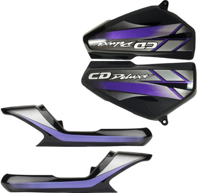 SP Shree Premium CD Deluxe Black Blue Side Panel And Tail Panel Bike Crash Guard(Hero)