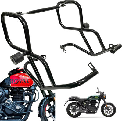 OZANGO Bike Heavy Quality Metal Crash Guard with 4 Slider Support for RE Hunter 350(Royal Enfield)