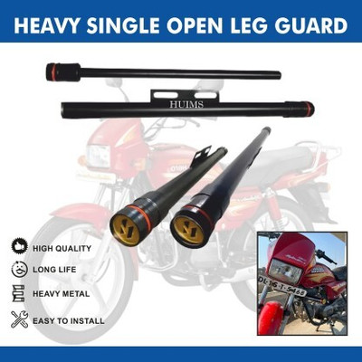 AutoGnix High & Heavy Quality Single Rod Leg Guard for Splendor Bike Crash Guard(Hero, Universal For Bike)