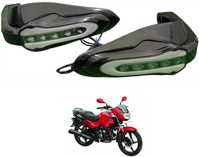 PRTEK Bike Handguards with LED Light, Blue & Yellow Running Turn Signal for Gixxer SF Handlebar Hand Guard(Suzuki)