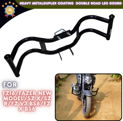 ENEMYT QX4 HEAVY METAL DOUBLE ROD LEG GUARD FOR YAHAMA FZ Bike Crash Guard(Yamaha)