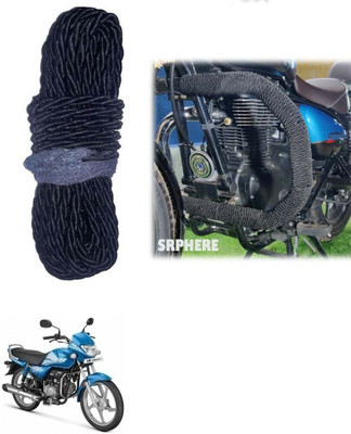 SRPHERE Bike Crash Guard Black Rope 12 Meter Long For HF Deluxe(Universal For Bike)