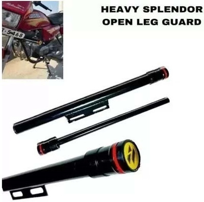 Weyride STYLISH HEAVY Quality SINGLE ROD OPEN LEG GUARD FOR SPLENDOR Wey-01g Bike Crash Guard(Universal For Bike)