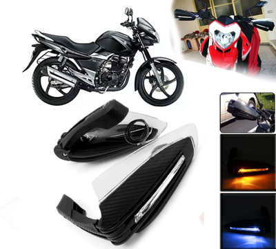 AUTO PEARL Folding Protector Proguard with Led Brake Clutch Lever Black Protector Guard Bike Crash Guard(Suzuki)