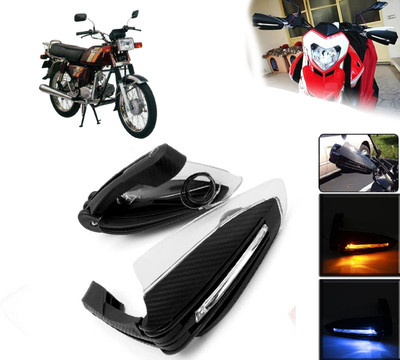 AUTO PEARL Folding Protector Proguard with Led Brake Clutch Lever Black Protector Guard Bike Crash Guard(Hero)