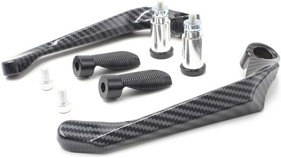 S R Traders ‎cnc lever protector carbon black Brake Clutch Lever For Universal For Bike Activa 5G, Duke 390, TUV 300, Super Splendor(Black)