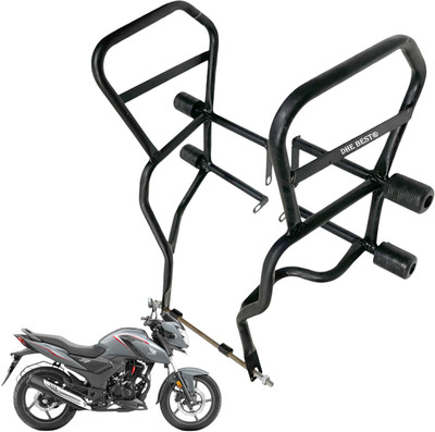 Dhe Best Bike Heavy Quality Metal Crash Guard with Slider Support For Honda SP160(Honda)