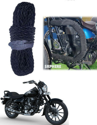 SRPHERE Bike Crash Guard Black Rope 12 Meter Long For Avenger 180 Street(Universal For Bike)