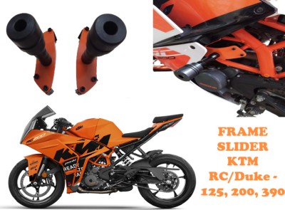 DAZZRIDE STRONG Frame Slider KTM Duke 125|200|250|390 (Black-Orange) Bike Crash Guard(KTM)