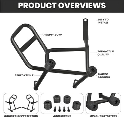RS ACESSORIES HUB Best Heavy Qual.ity Metal Crash Guard Compatib.le X-TREME 160R(Hero)