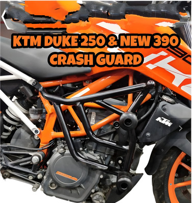 RS ACESSORIES HUB KTM Duke BS6 Crash Guard Protector Guard for KTM Duke 250/390 with Slider(KTM)