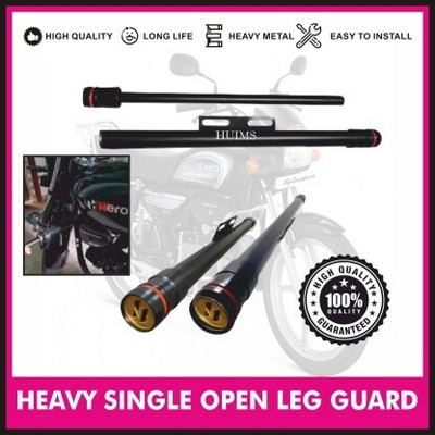 SRPHERE Heavy Single side Open Rod Leg Guard for Splendor/Splendor Plus/Splendor PRO Bike Crash Guard(Hero, Universal For Bike)
