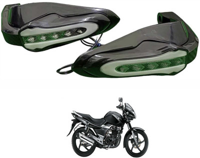 PRTEK Bike Handguards with LED Light, Blue & Yellow Running Turn Signal for GS Handlebar Hand Guard(Suzuki)