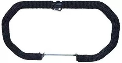 MODAROCK Heavy Duty Metal Stylist Real Customized 8 Bend Black Rope Safety Leg Bike Crash Guard Rope(Royal Enfield)