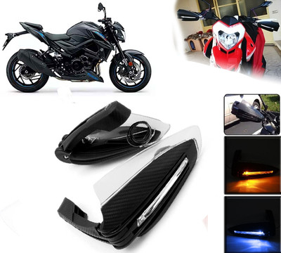 AUTO PEARL Folding Protector Proguard with Led Brake Clutch Lever Black Protector Guard Bike Crash Guard(Suzuki)