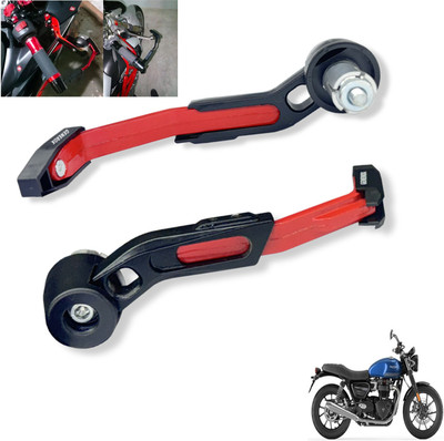 Generox CNC Aluminium Lever Guard Red For Street Twin Bike Crash Guard(Triumph)