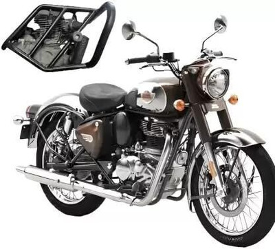 Shreeji Accessorie Heavy Quality Metal Crash Guard with Slider for Reborn Classic 350 (BS-4 & Bs-6)(Royal Enfield)
