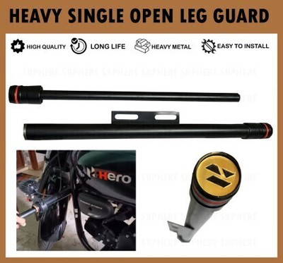 ENEMYT NEW STYLISH HEAVY SINGLE ROD OPEN LEG GUARD FOR SPLENDOR Bike Crash Guard(Hero, Universal For Bike)