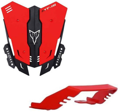 way2gmart MT15 Metal Heavy Visor Red/Black Colour with MT15 Red backrest Bike Fairing Kit