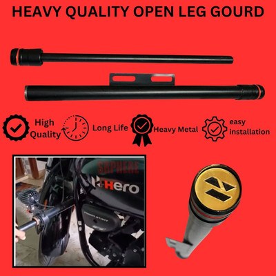 SRPHERE Heavy Single Rod Leg Guard For Super Splendor Red ALL Model PQ Bike Crash Guard(Hero, Universal For Bike)