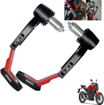 Generox Handle Protector Lever Guard for All Bike REDnBLACK_LG341 Bike Crash Guard(Honda)
