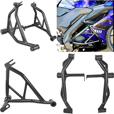 AATRU AUTO Heavy Quality Metal Crash Guard With Slider Compatible For R15V3(Yamaha)