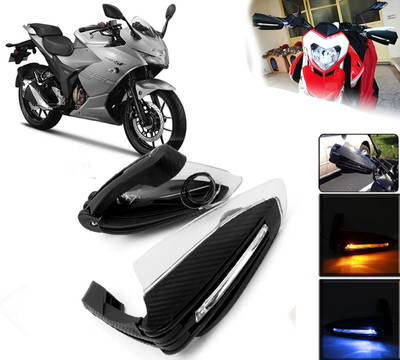 AUTO PEARL Folding Protector Proguard with Led Brake Clutch Lever Black Protector Guard Bike Crash Guard(Suzuki)