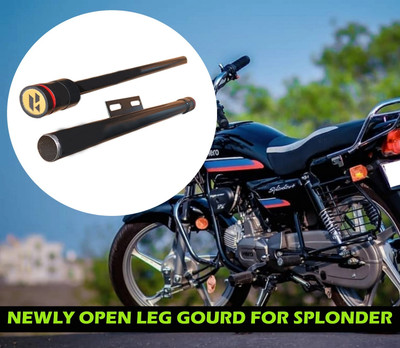 Znee Smart HEAVY SINGLE ROD OPEN LEG GUARD FOR SPLENDOR Bike Crash Guard(Hero)