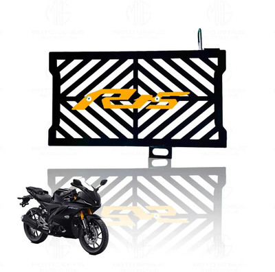 Moto Genius Durable Metal Radiator Guard for R15 V4 Essential Motorcycle Protection (Yellow) Bike Radiator Guard(Yamaha)