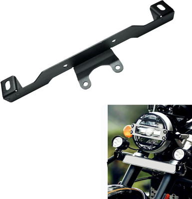 acube mart Fog Light Mount Set for RE Super Meteor 650 (Black) Bike Crash Guard(Royal Enfield)