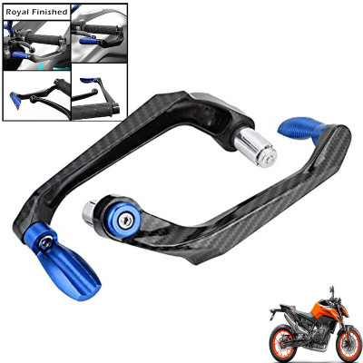 Generox Handlebar Brake Clutch Lever Hand Guard Protector GXcarbonLGBLUE349 Bike Crash Guard(KTM)