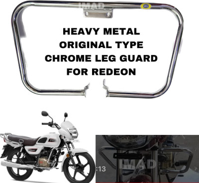 Aklin Boky HEAVY METAL CHROME LEG GUARD FOR RADEON Bike Crash Guard(TVS)