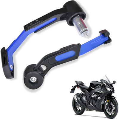 Shopland Adjustable CNC Lever Guard for All Bike LG_Blue534 Bike Crash Guard(Kawasaki)