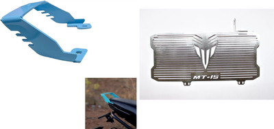 acube mart MT 15 Radiator Grill dash silver with Grab Rail For MT 15 blue Bike Radiator Guard(Yamaha)