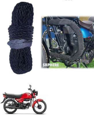 SRPHERE Bike Crash Guard Black Rope 12 Meter Long For CD Dawn(Universal For Bike)