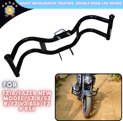 ENEMYT QX8 HEAVY METAL DOUBLE ROD LEG GUARD FOR YAHAMA FZ Bike Crash Guard(Yamaha)