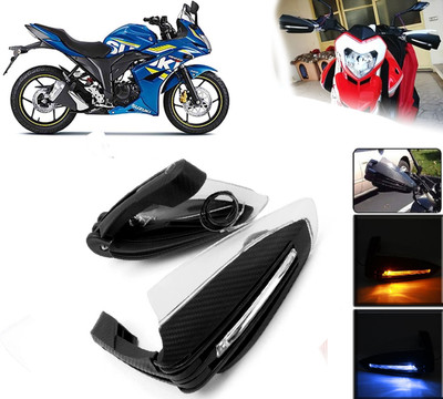 AUTO PEARL Folding Protector Proguard with Led Brake Clutch Lever Black Protector Guard Bike Crash Guard(Suzuki)
