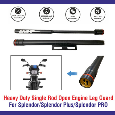 HouseOfCommon HIGH & HEAVY STYLISH SINGLE ROD BAT OPEN LEG GUARD Bike Crash Guard(Hero)