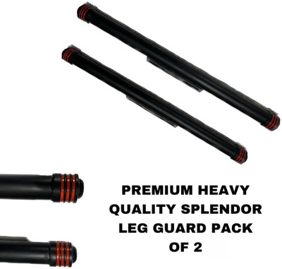 SHOWRIDE 3 Layers Single Rod Leg Guard for Hero Splendor Bike Crash Guard Pack of 2(Hero)